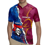 Custom Broncos And Knights Rugby Rugby Jersey Dynamic Version