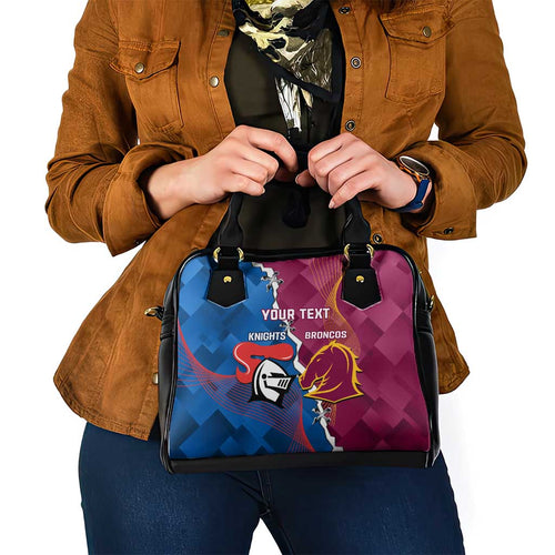 Custom Broncos And Knights Rugby Shoulder Handbag Dynamic Version