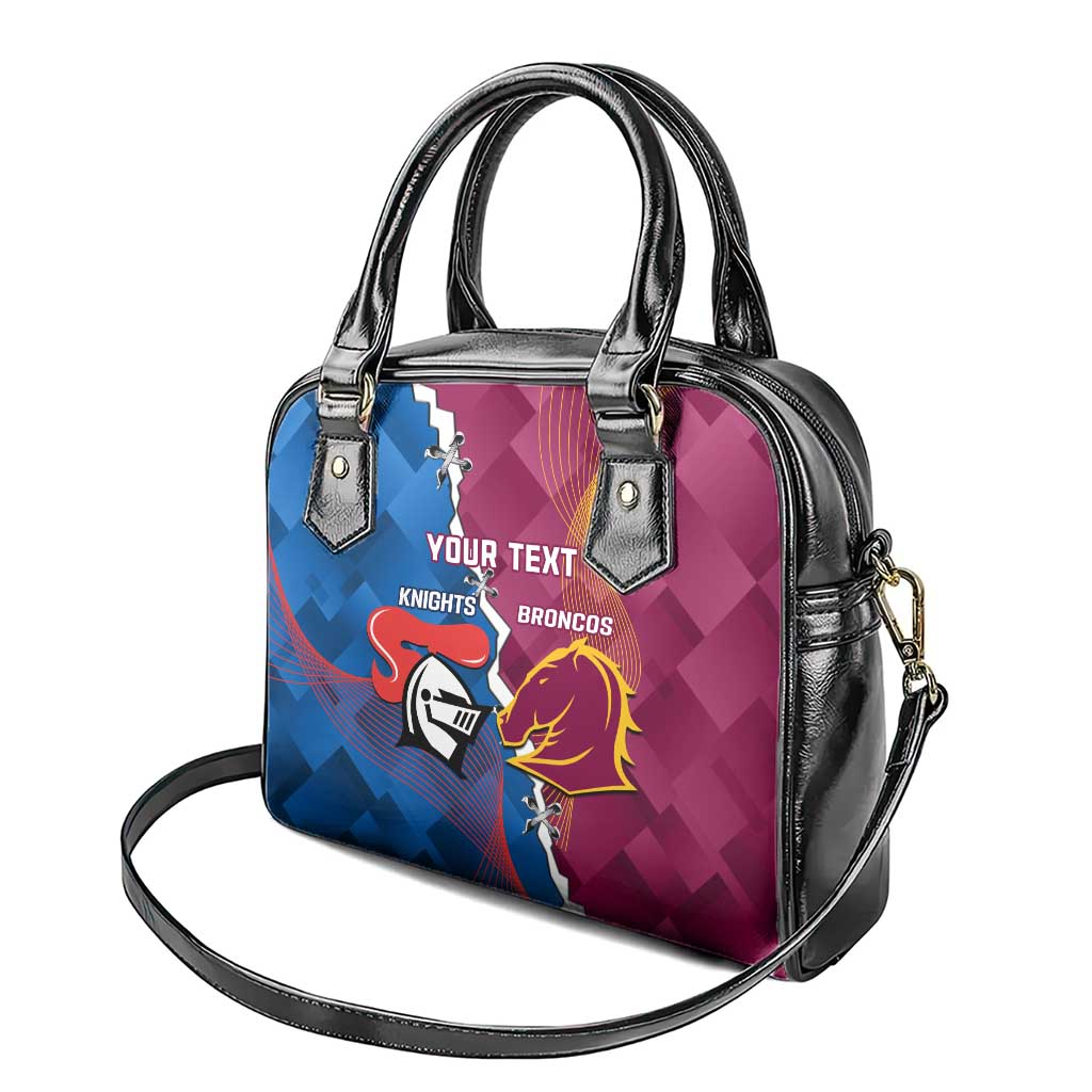Custom Broncos And Knights Rugby Shoulder Handbag Dynamic Version