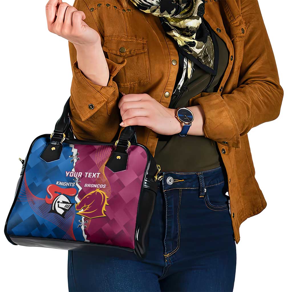 Custom Broncos And Knights Rugby Shoulder Handbag Dynamic Version