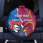 Custom Broncos And Knights Rugby Spare Tire Cover Dynamic Version