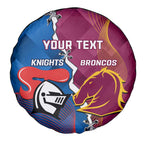 Custom Broncos And Knights Rugby Spare Tire Cover Dynamic Version