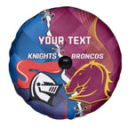 Custom Broncos And Knights Rugby Spare Tire Cover Dynamic Version