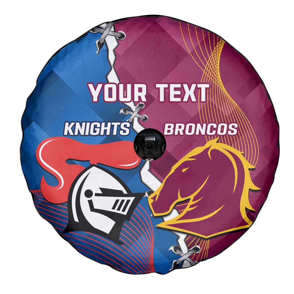 Custom Broncos And Knights Rugby Spare Tire Cover Dynamic Version