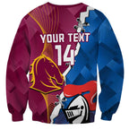 Custom Broncos And Knights Rugby Sweatshirt Dynamic Version