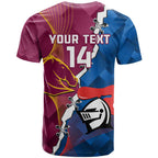 Custom Broncos And Knights Rugby T Shirt Dynamic Version