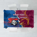 Custom Broncos And Knights Rugby Tablecloth Dynamic Version