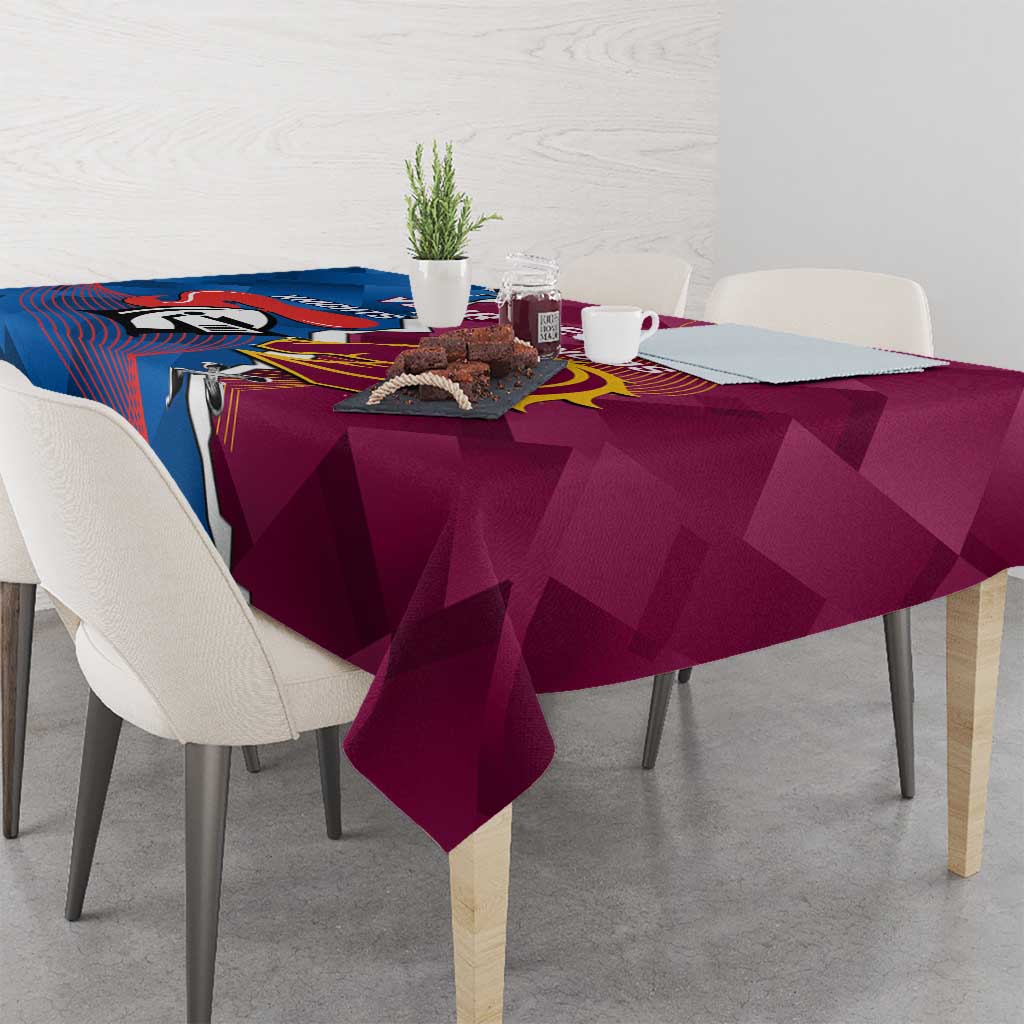 Custom Broncos And Knights Rugby Tablecloth Dynamic Version