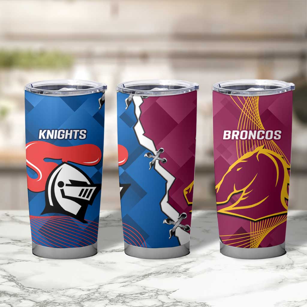 Broncos And Knights Rugby Tumbler Cup Dynamic Version