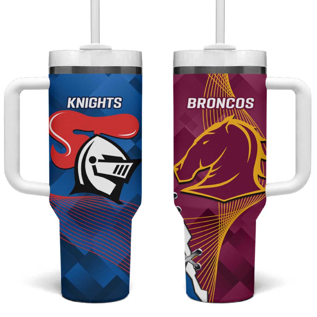 Broncos And Knights Rugby Tumbler With Handle Dynamic Version