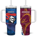 Broncos And Knights Rugby Tumbler With Handle Dynamic Version