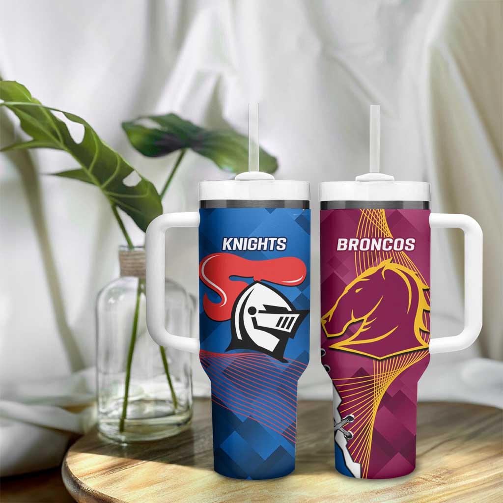Broncos And Knights Rugby Tumbler With Handle Dynamic Version