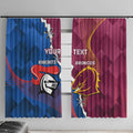 Custom Broncos And Knights Rugby Window Curtain Dynamic Version