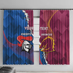 Custom Broncos And Knights Rugby Window Curtain Dynamic Version