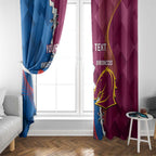Custom Broncos And Knights Rugby Window Curtain Dynamic Version