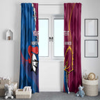 Custom Broncos And Knights Rugby Window Curtain Dynamic Version