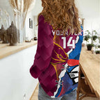 Custom Broncos And Knights Rugby Women Casual Shirt Dynamic Version