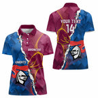 Custom Broncos And Knights Rugby Women Polo Shirt Dynamic Version