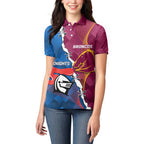 Custom Broncos And Knights Rugby Women Polo Shirt Dynamic Version