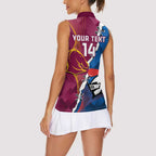 Custom Broncos And Knights Rugby Women Sleeveless Polo Shirt Dynamic Version