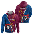 Custom Broncos And Knights Rugby Zip Hoodie Dynamic Version