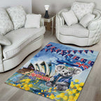 Koala Australia Day Area Rug Proud Aussie Sydney Opera House