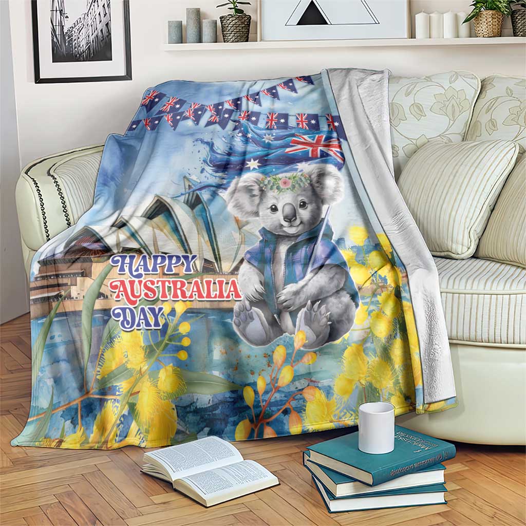 Koala Australia Day Blanket Proud Aussie Sydney Opera House