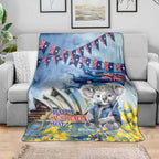 Koala Australia Day Blanket Proud Aussie Sydney Opera House