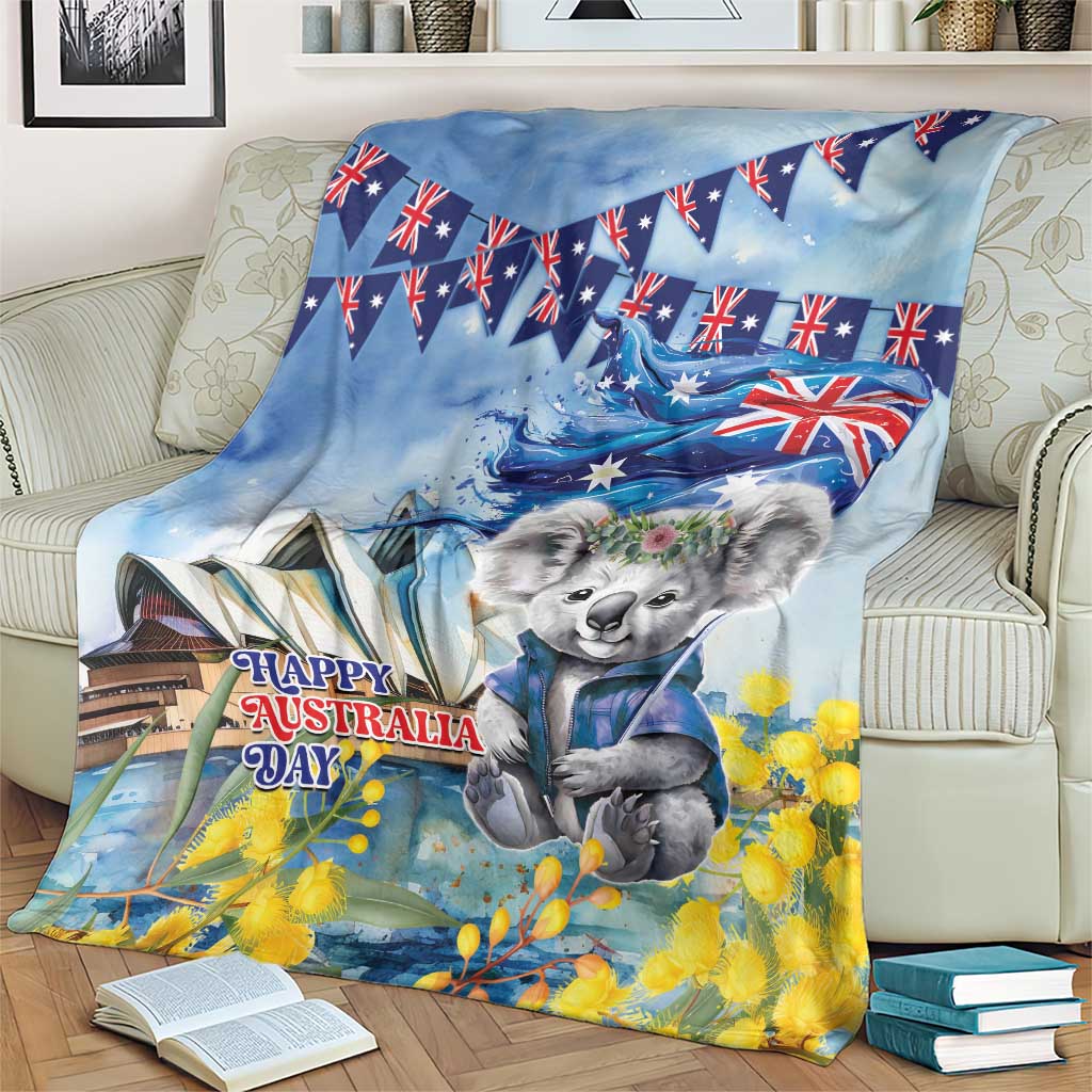 Koala Australia Day Blanket Proud Aussie Sydney Opera House