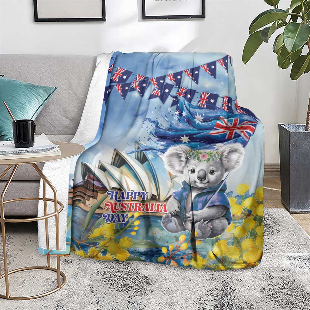 Koala Australia Day Blanket Proud Aussie Sydney Opera House