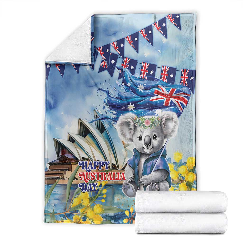 Koala Australia Day Blanket Proud Aussie Sydney Opera House