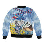 Koala Australia Day Bomber Jacket Proud Aussie Sydney Opera House