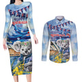 Koala Australia Day Couples Matching Long Sleeve Bodycon Dress and Long Sleeve Button Shirt Proud Aussie Sydney Opera House