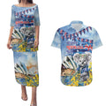 Koala Australia Day Couples Matching Puletasi and Hawaiian Shirt Proud Aussie Sydney Opera House