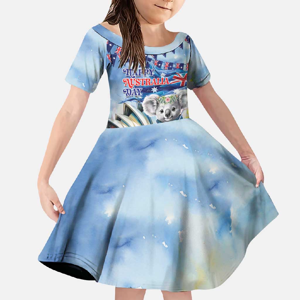 Koala Australia Day Family Matching Summer Maxi Dress and Hawaiian Shirt Proud Aussie Sydney Opera House
