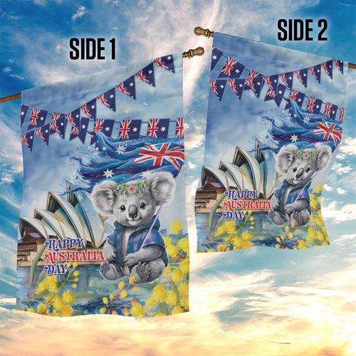Koala Australia Day Garden Flag Proud Aussie Sydney Opera House