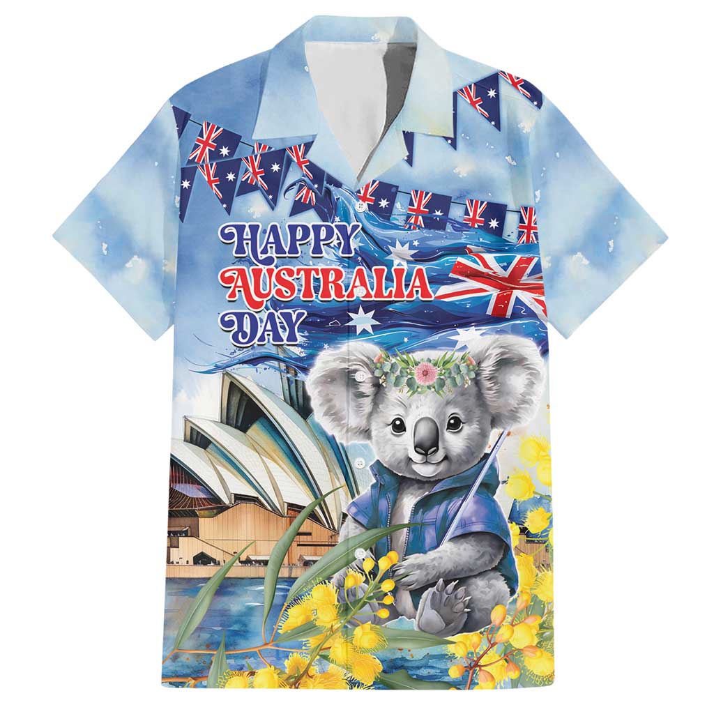 Koala Australia Day Hawaiian Shirt Proud Aussie Sydney Opera House