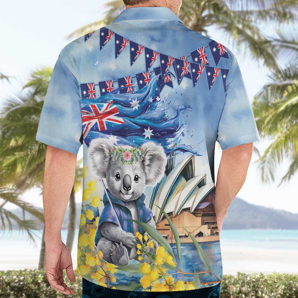 Koala Australia Day Hawaiian Shirt Proud Aussie Sydney Opera House