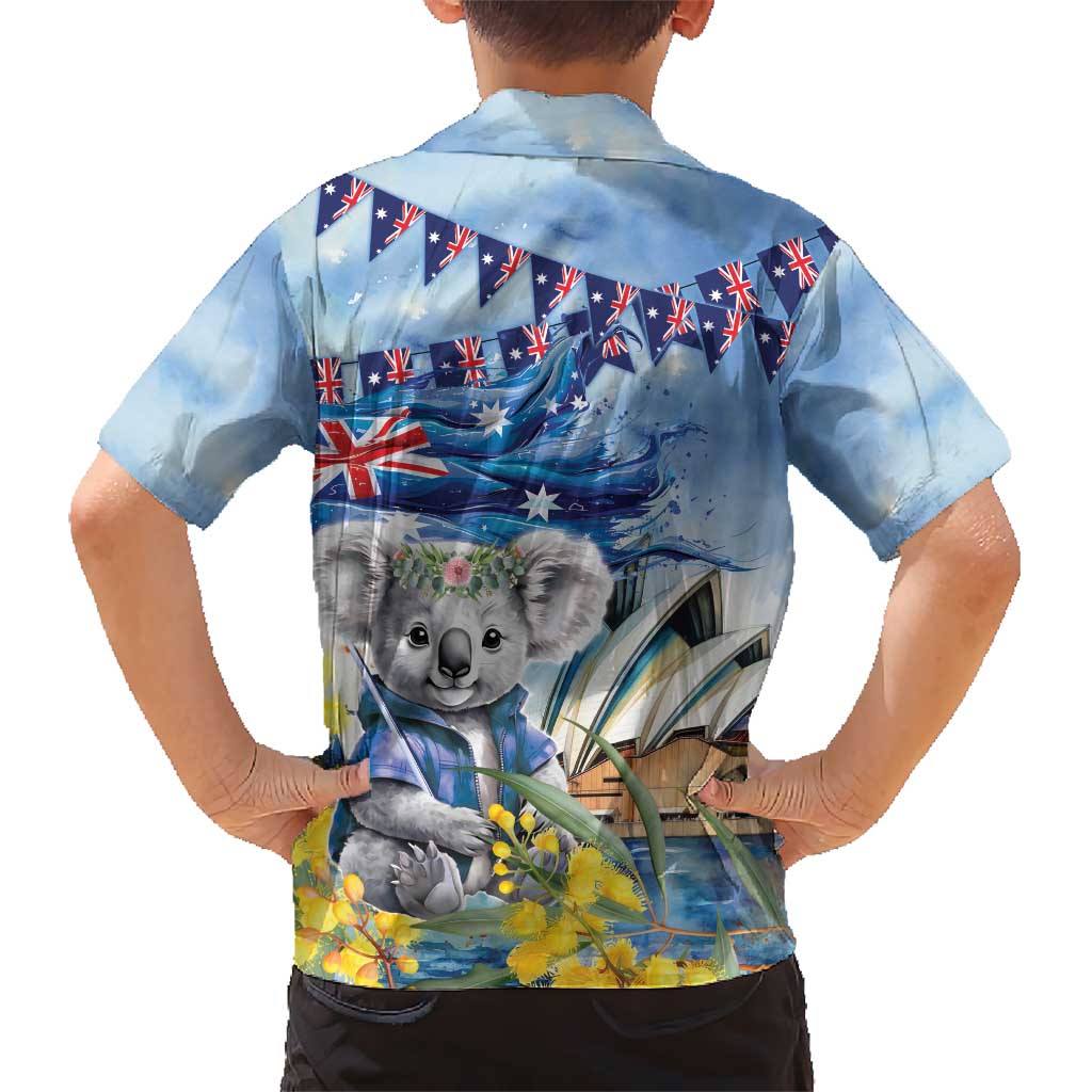 Koala Australia Day Hawaiian Shirt Proud Aussie Sydney Opera House