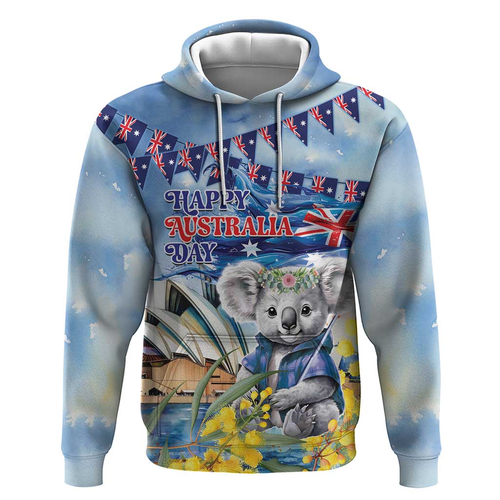 Koala Australia Day Hoodie Proud Aussie Sydney Opera House