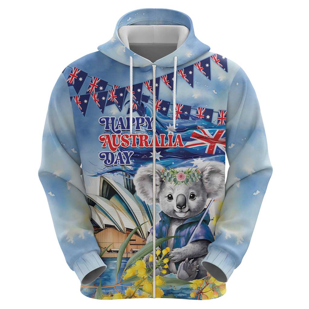 Koala Australia Day Hoodie Proud Aussie Sydney Opera House
