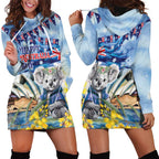 Koala Australia Day Hoodie Dress Proud Aussie Sydney Opera House