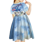Koala Australia Day Kid Short Sleeve Dress Proud Aussie Sydney Opera House