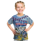 Koala Australia Day Kid T Shirt Proud Aussie Sydney Opera House