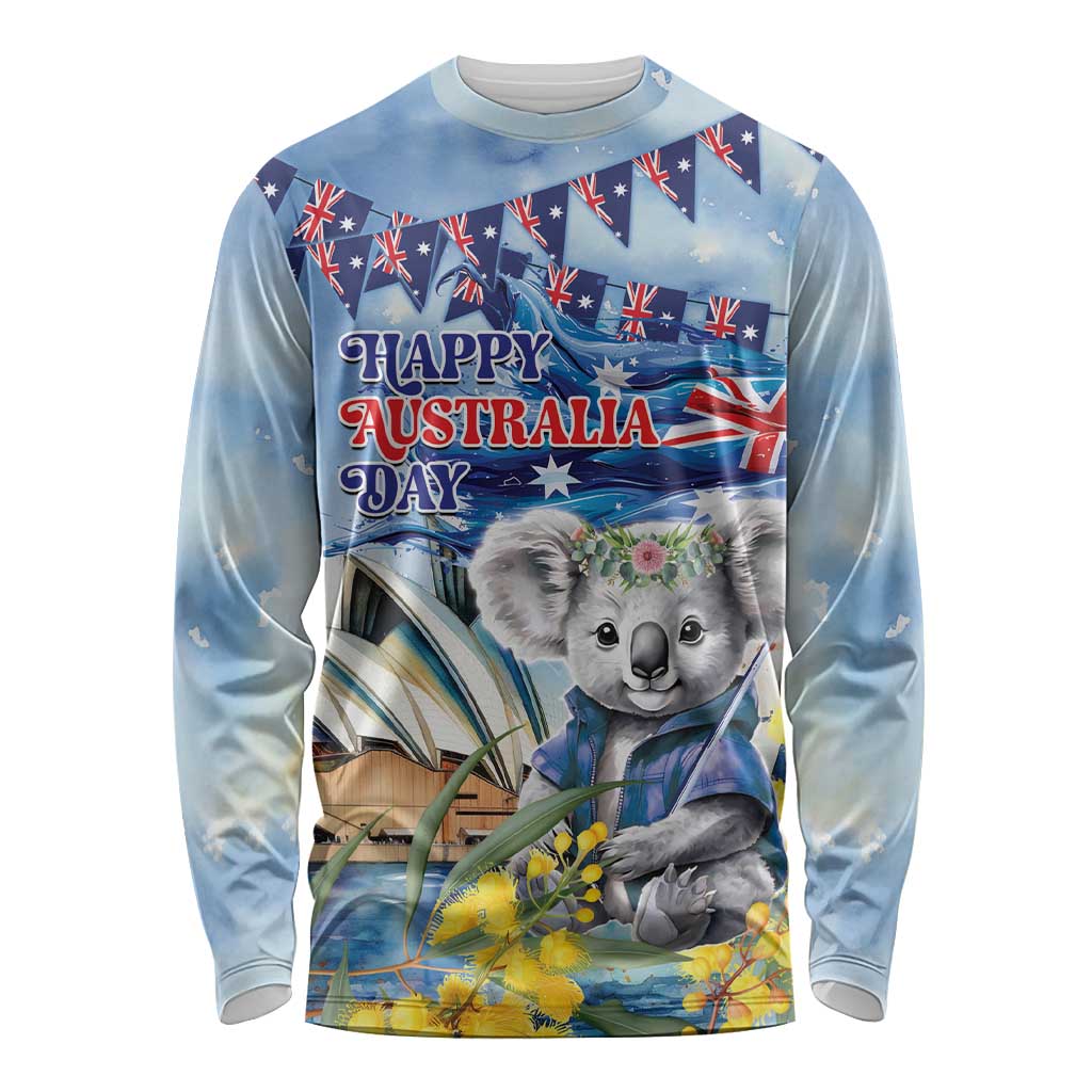 Koala Australia Day Long Sleeve Shirt Proud Aussie Sydney Opera House