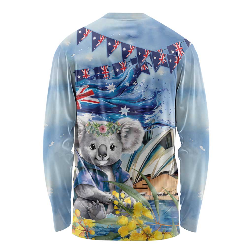 Koala Australia Day Long Sleeve Shirt Proud Aussie Sydney Opera House