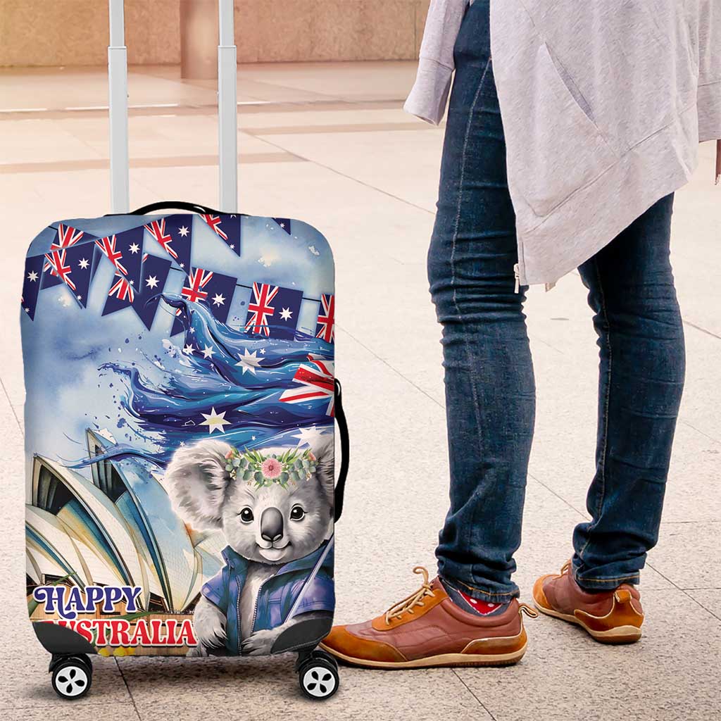 Koala Australia Day Luggage Cover Proud Aussie Sydney Opera House