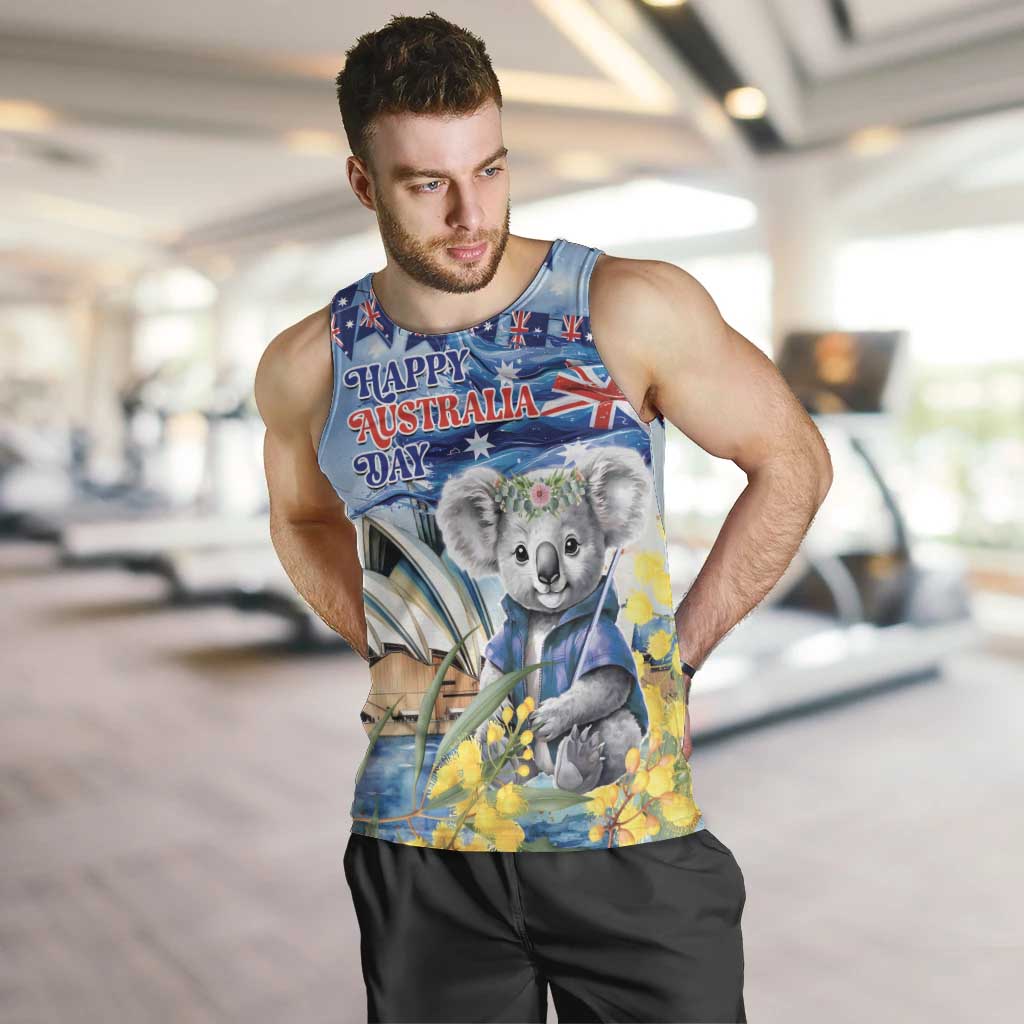 Koala Australia Day Men Tank Top Proud Aussie Sydney Opera House