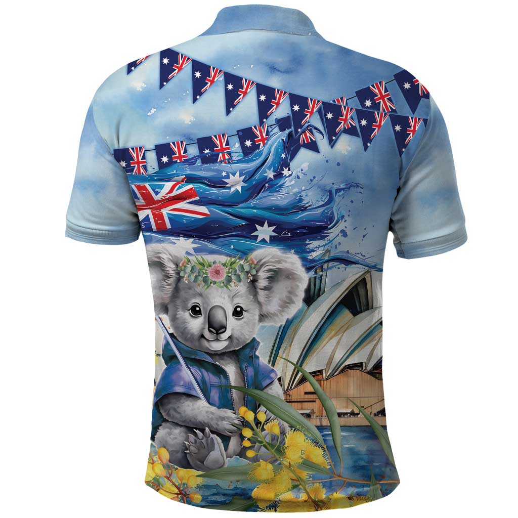 Koala Australia Day Polo Shirt Proud Aussie Sydney Opera House
