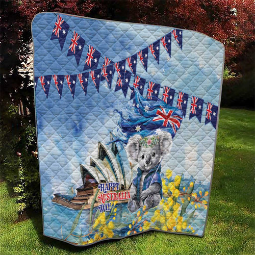Koala Australia Day Quilt Proud Aussie Sydney Opera House